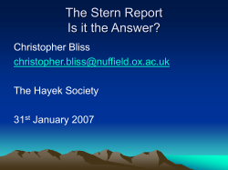The Stern Report-Is it the Answer?