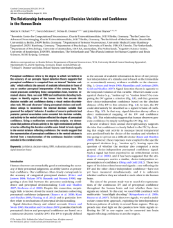 The Relationship between Perceptual Decision Variables and