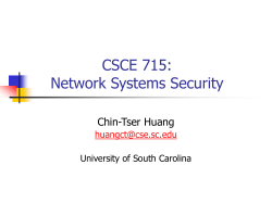 CSCE 790: Computer Network Security - cse.sc.edu