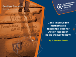 Can I improve my mathematics teaching? Teacher Action Research