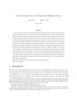 Insurer Competition and Negotiated Hospital Prices