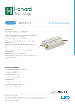 LED DRIVERS CL Analog Switchable