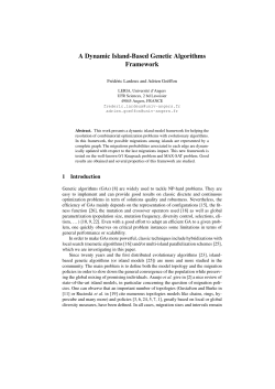 A Dynamic Island-Based Genetic Algorithms Framework