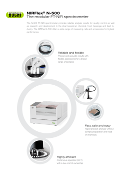 NIRFlex&reg; N-500 The modular FT-NIR spectrometer