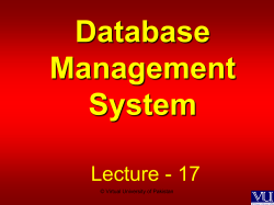 Database Management Systems