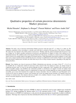 Qualitative properties of certain piecewise deterministic Markov