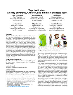 Toys that Listen:A Study of Parents, Children, and