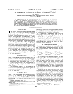 An Experimental Verification of the Theory of Compound Nucleus