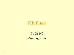 Digital Filter Structures