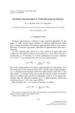 Nonlinear Approximation in Finite-Dimensional Spaces