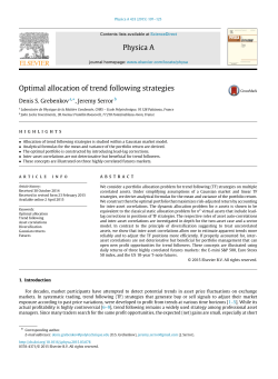 Optimal allocation of trend following strategies