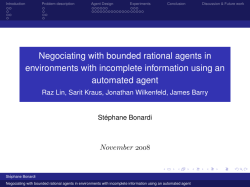 Negociating with bounded rational agents in environments with