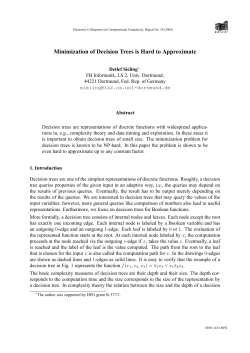 Minimization of Decision Trees is Hard to Approximate