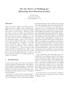 On the Pouer of Walking for Querying Tree