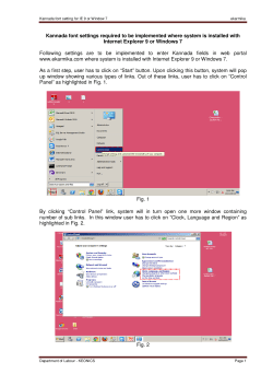 Kannada font settings required to be implemented where system is