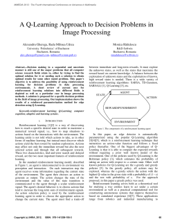 A Q-Learning Approach to Decision Problems in Image