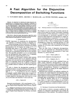 Fast Algorithm for the Disjunctive