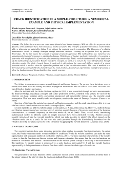 crack identification in a simple structure: a numerical example and