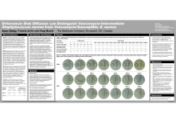 Oritavancin Disk Diffusion can Distinguish Vancomycin