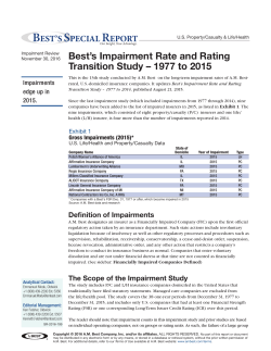 Best`s Impairment Rate and Rating Transition Study