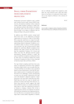 Small Firms Exemptions from Employment Protection