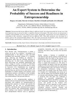 An Expert System to Determine the Probability of Success and