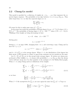 2.2 Chung-Lu model - Duke Mathematics Department