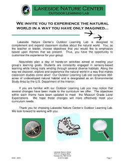 Outdoor Learning Lab - Lakeside Nature Center