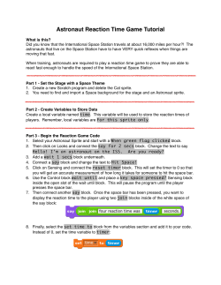 Astronaut Reaction Time Game Tutorial