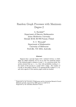 Random Graph Processes with Maximum Degree B A