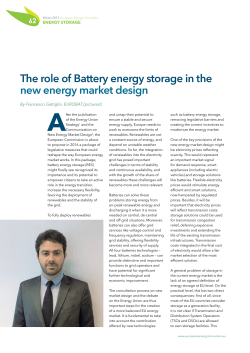 The role of Battery energy storage in the new energy market design
