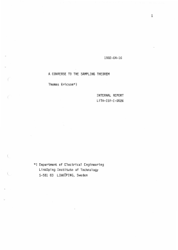 a converse to the sampling theorem