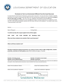 Permission to Test in an Environment Different