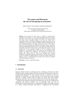the role of role-playing in assessment