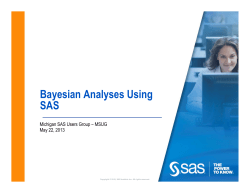 Bayesian Analyses Using SAS