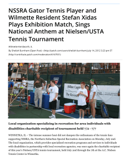 NSSRA Gator Tennis Player and Wilmette ...fan Xidas Plays
