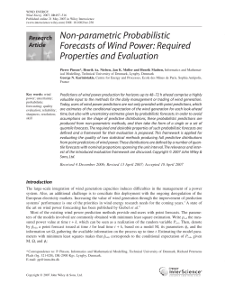Non-parametric probabilistic forecasts of wind power