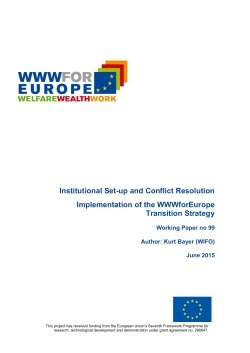 Institutional Set-up and Conflict Resolution Implementation of