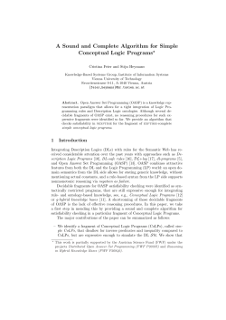 A Sound and Complete Algorithm for Simple Conceptual Logic