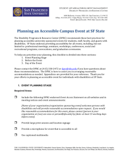 Accessible Event Checklist - Disability Programs and Resource Center