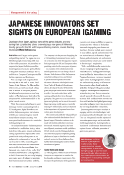 japanese innovators set sights on european igaming