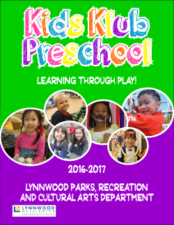 Learning through play! Lynnwood Parks