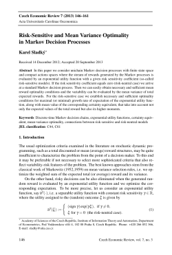 Risk-Sensitive and Mean Variance Optimality in Markov Decision