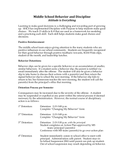 Middle School Behavior and Discipline