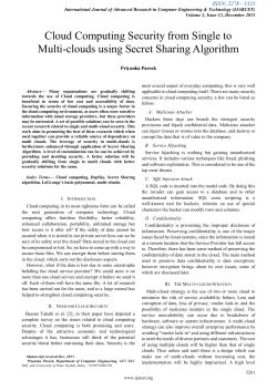 Cloud Computing Security from Single to Multi-clouds using