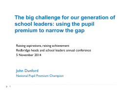 Sir John Dunford OBE Keynote Slides