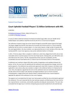 Court Upholds Football Players` $1 Billion