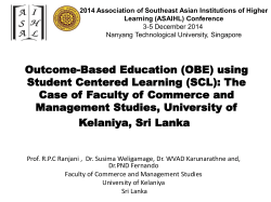 Outcome-Based Education (OBE) - Nanyang Technological University
