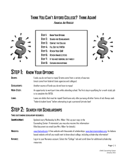 THINK YOU CAN`T AFFORD COLLEGE