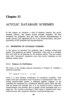 Maier, Chapter 13: Acyclic Database Schemes